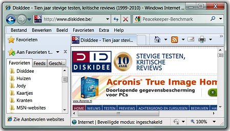 Microsoft Internet Explorer versie 8.0.7600