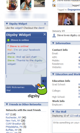 Digsby integratie met Facebook