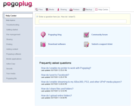 Pogoplug Pro WebHelp