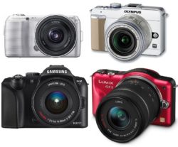 Hybride camera's van Sony, Olympus, Samsung en Panasonic