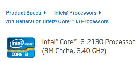 Klik op de afbeelding voor de technische fiche van de Intel i3 2130 processor (bron: Intel)