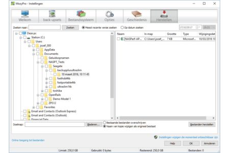 MozyPro client restore (Windows)