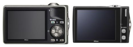 Links de Coolpix S630 met bedieningsknoppen en rechts de Coolpix S4000 met touchscreen