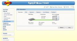 Fritz!box 7360 webinterface (dsl-verbinding)
