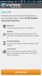 VIPRE Mobile Security start