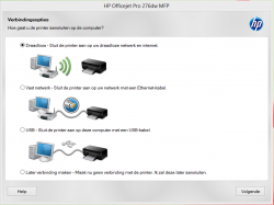 HP Officejet Pro 276dw verbindingsopties