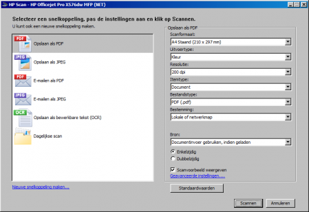 HP Offficjet X576dx Windows scan-client