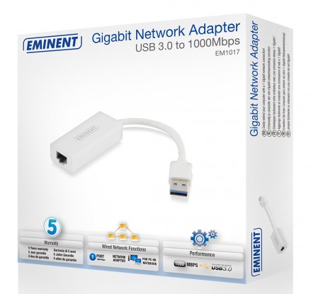 Eminent EM1017 USB 3.0 Gigabit Netwerkadapter