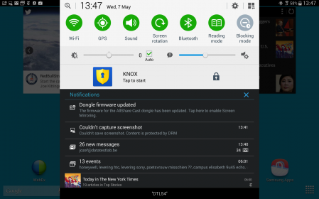 Samsung KNOX op Galaxy Tab Pro