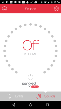 Sengled Pulse app: volumeregeling