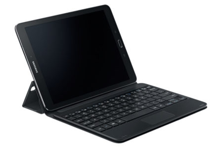 Samsung Galaxy Tab S2 in het optionele Book Cover Keyboard