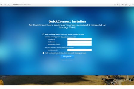 Synology quickconnect instellen