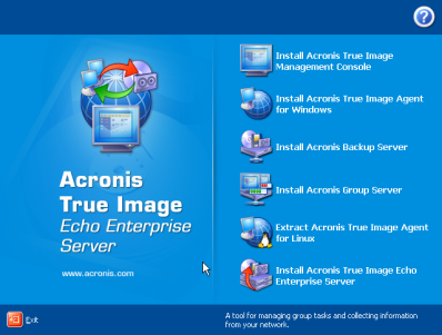 Acronis True Image Echo: installatie Enterprise Server