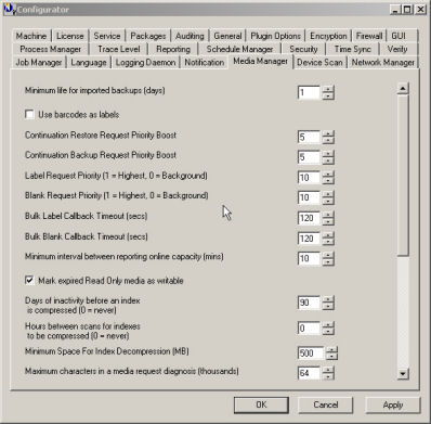 BakBone NetVault Configurator