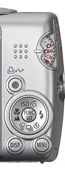 Canon Digital IXUS 950 IS bedieiningsknoppen