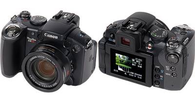 Canon Powershot S5 IS voor- en achterzijde
