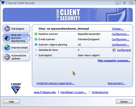 F-Secure Client Security 8 Virus- en spywarebescherming