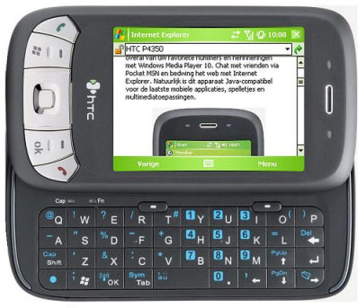 HTC Pro P4350 met uitgeschoven toetsenbord