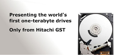 De harde schijf van 1 terabyte van Hitachi