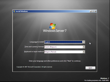 Windows Server 2008 R2 bèta meldt zich als Windows Server 7