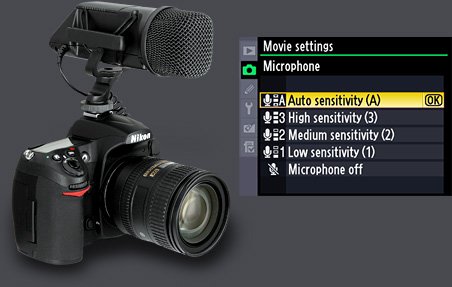Nikon DS300s met externe microfoon