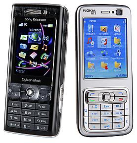 Sony-Ericsson K800i en Nokia N73