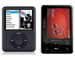 Apple iPod nano en Creative ZEN