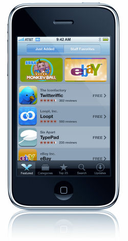 Apple App Store op iPhone 3G