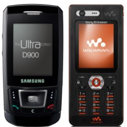 Samsung SGH-D900 en Sony Ericsson W880i
