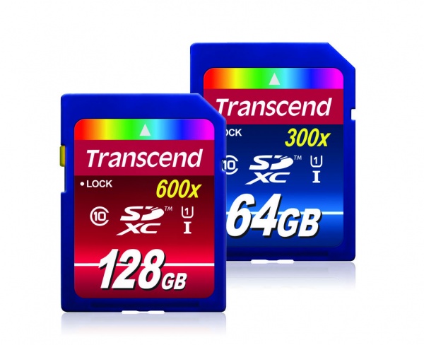 Transcend 128GB en 64GB SDXC UHS-I kaarten
