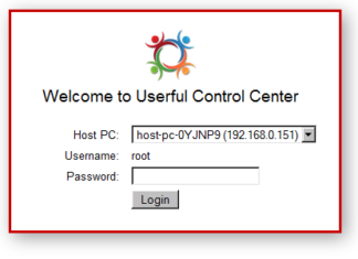 Userful Control Center inlog