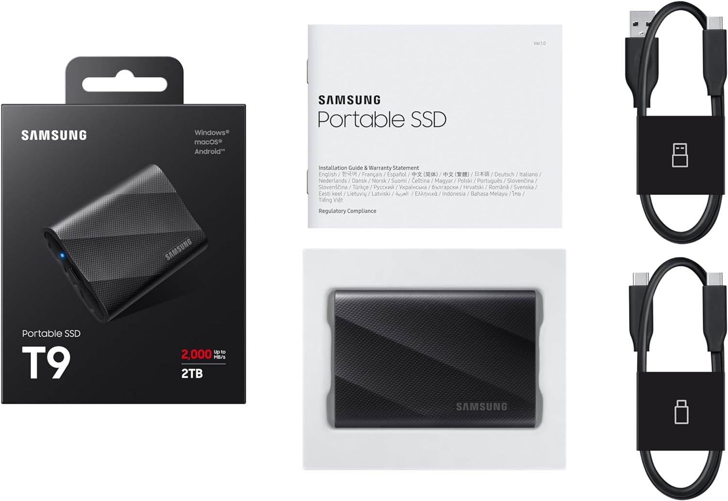 Samsung Portable SSD T9: Inhoud van de verpakking